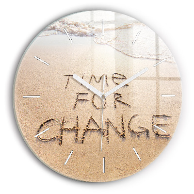 Fali üvegóra kerek 30 cm Idézet a tengerparton