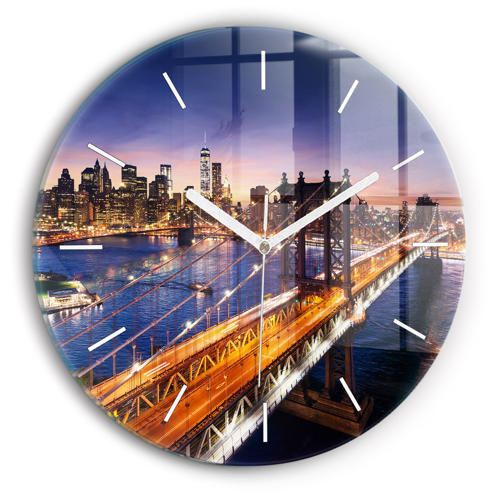Kerek falióra 30 cm New York és a naplemente