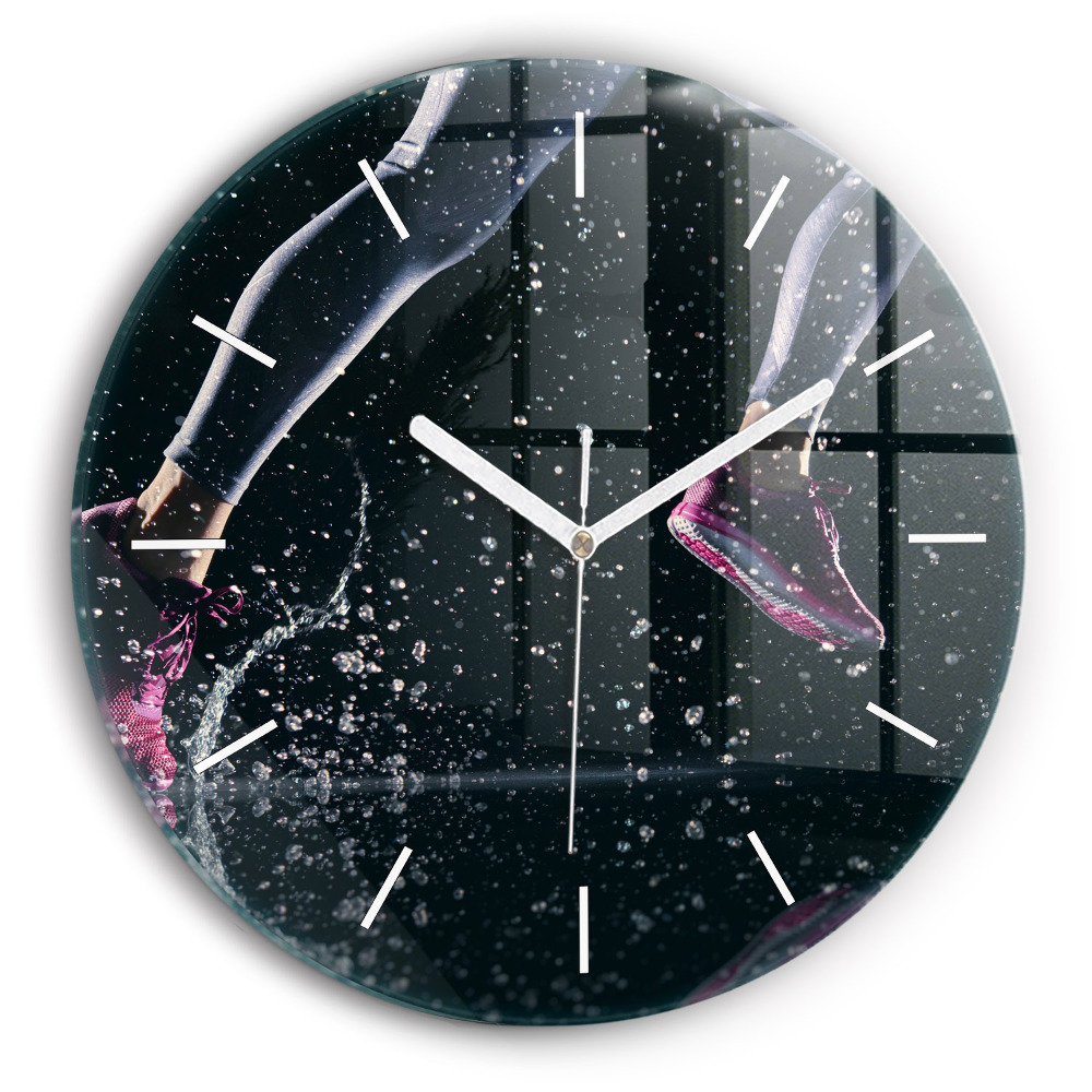 Kerek üvegóra 30 cm Egészséges életmód - futás