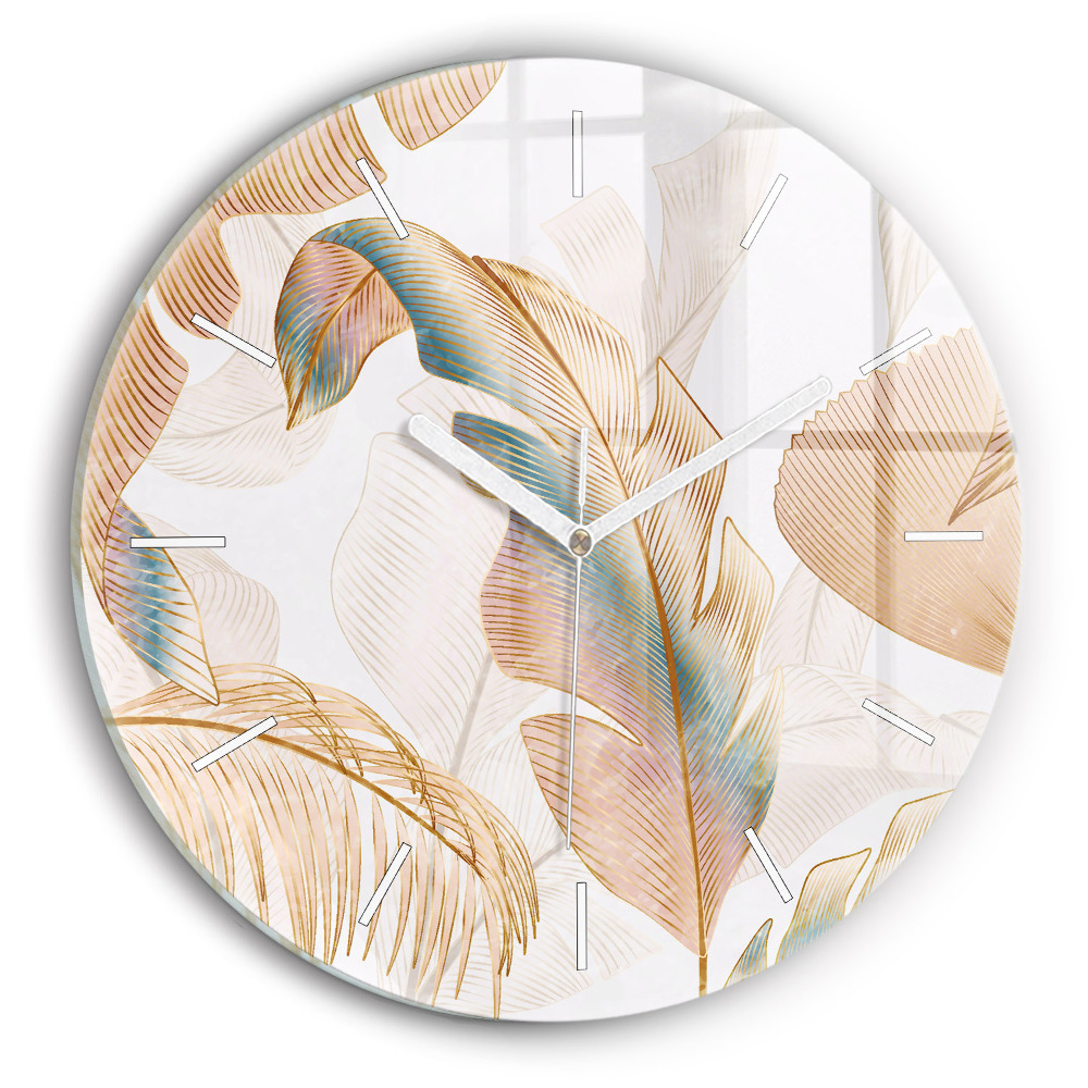 Kerek falióra 30 cm Természet levélminta