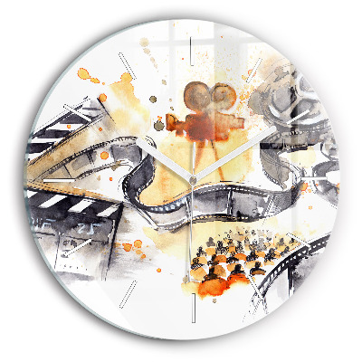 Fali üvegóra kerek 30 cm Mozgóképes kamera