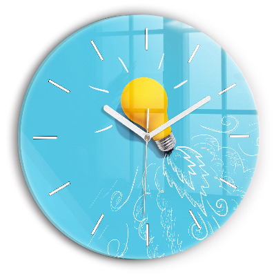 Kerek falióra 30 cm Villanykörte rajz