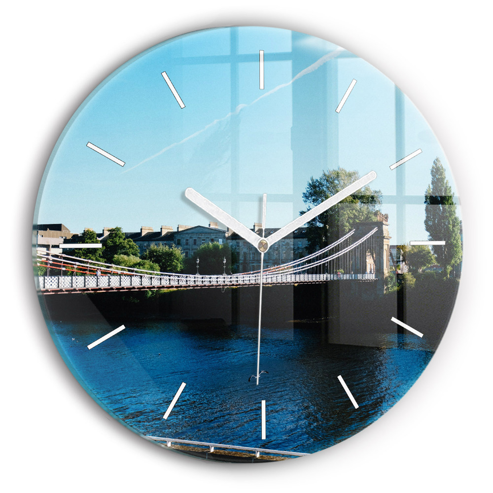 Fali üvegóra kerek 30 cm Lebegő hajó az óceánon