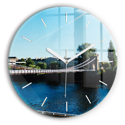 Fali üvegóra kerek 30 cm Lebegő hajó az óceánon