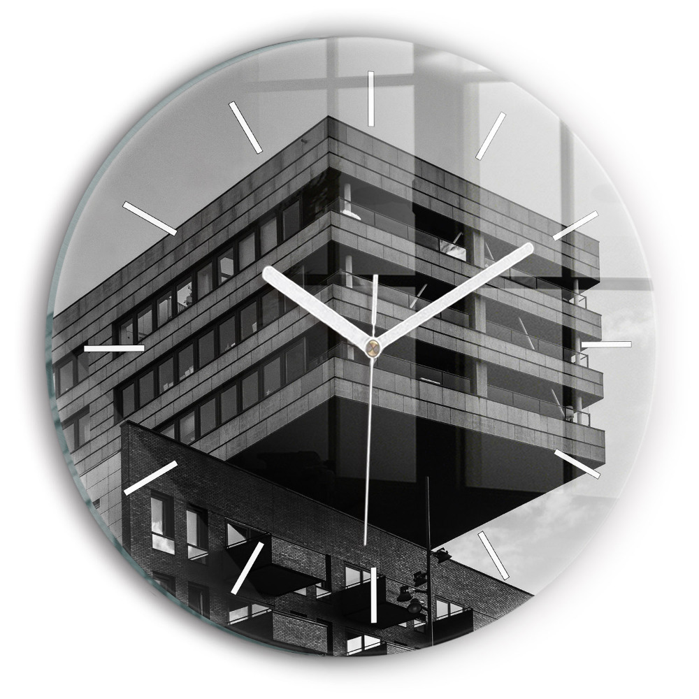 Kerek üvegóra 30 cm Építészet Amszterdamban