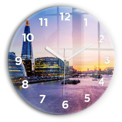 Egyedi üvegóra kerek 30 cm London látképe