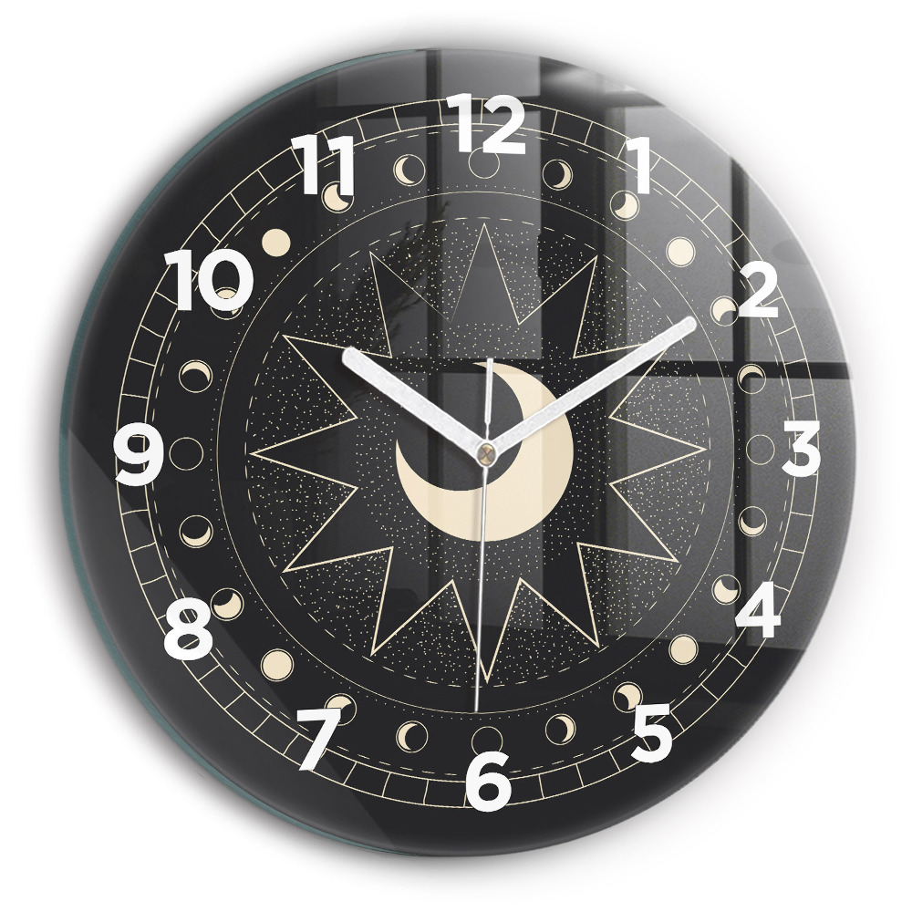 Kerek fali üvegóra 30 cm A hold fázisai