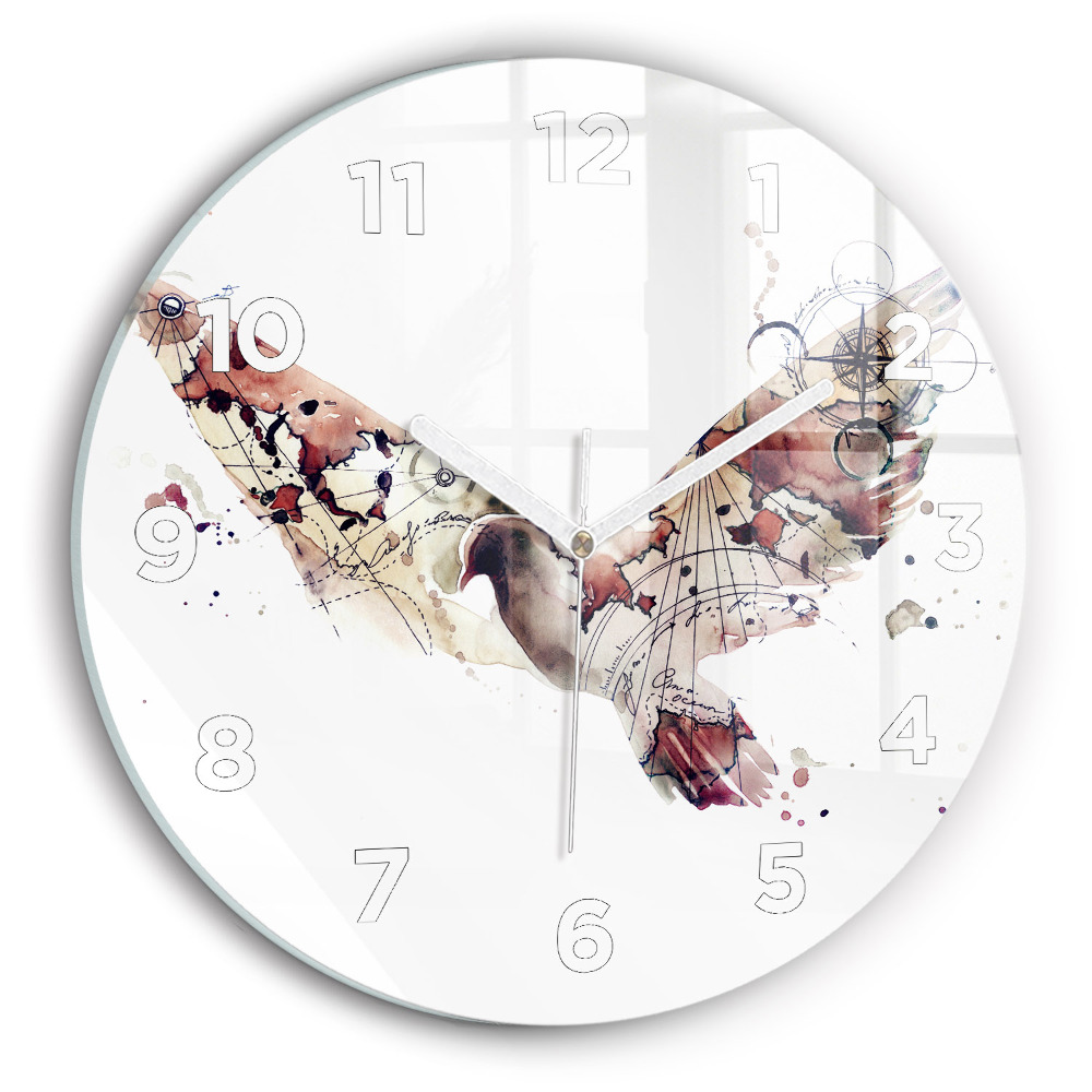 Kerek üvegóra 30 cm Absztrakt nézet