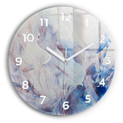 Kerek üvegóra 30 cm Absztrakt festék textúra