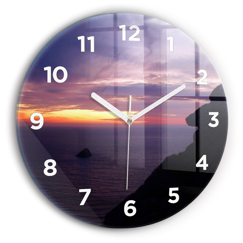 Egyedi üvegóra kerek 30 cm Kőfej