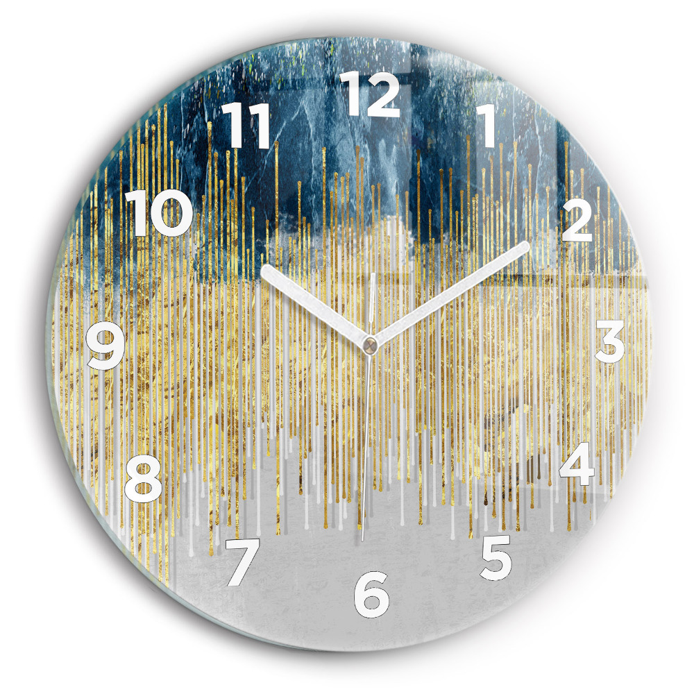 Kerek falióra 30 cm Dekoratív minta és arany