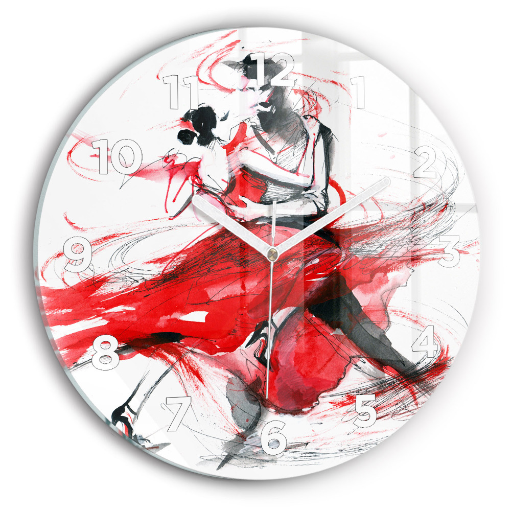 Fali üvegóra kerek 30 cm Táncoló pár