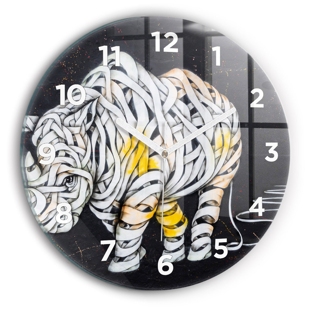 Kerek falióra 30 cm Absztrakt orrszarvú