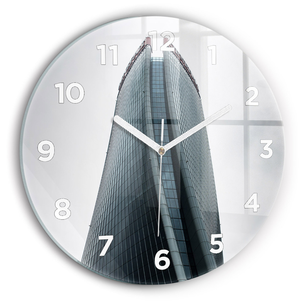 Kerek fali üvegóra 30 cm Milánói felhőkarcoló