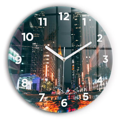 Egyedi üvegóra kerek 30 cm Hotel Houstonban