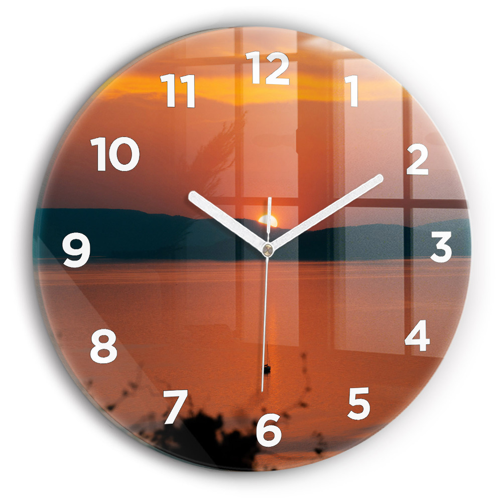 Fali üvegóra kerek 30 cm A Balaton este