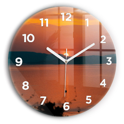 Fali üvegóra kerek 30 cm A Balaton este