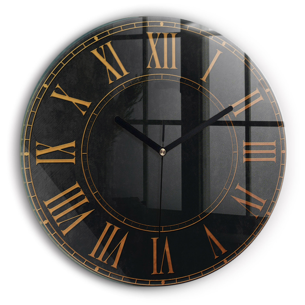 Kerek üvegóra 30 cm Régi római számok