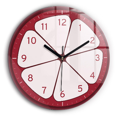 Kerek fali üvegóra 30 cm Szeletelt gyümölcs