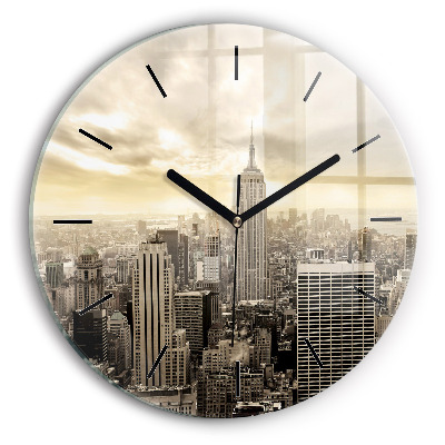 Egyedi üvegóra kerek 30 cm Felhőkarcoló New Yorkban