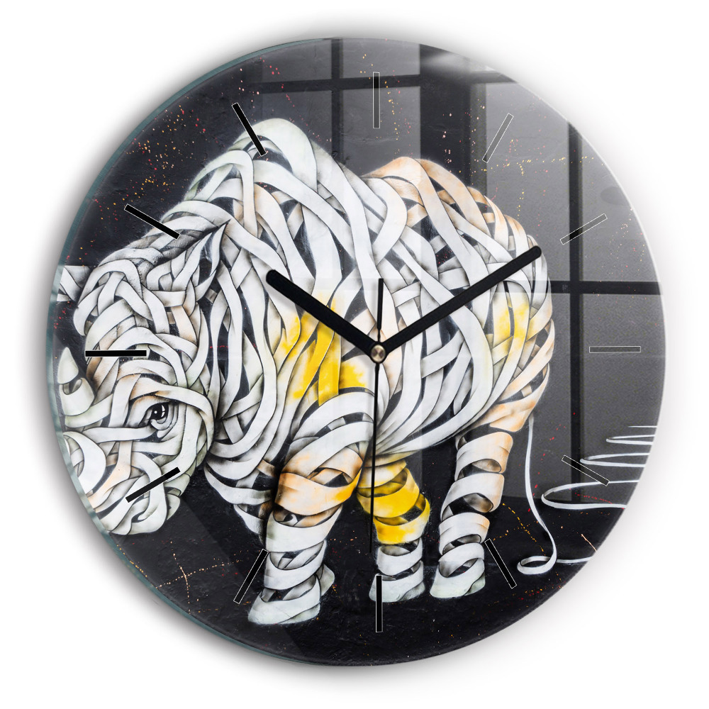 Kerek falióra 30 cm Absztrakt orrszarvú