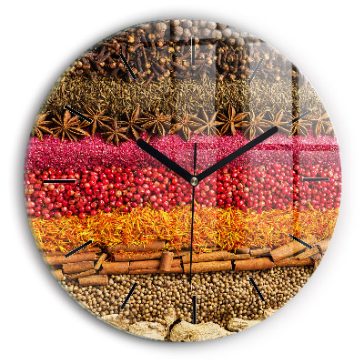 Kerek falióra 30 cm Fűszerek sorai