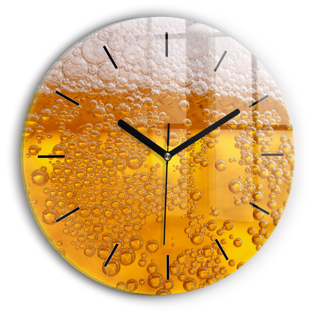 Kerek fali üvegóra 30 cm Sör habbal