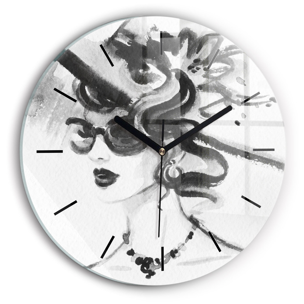 Fali üvegóra kerek 30 cm Divatos nő