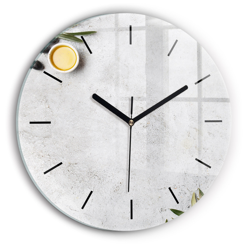 Fali üvegóra kerek 30 cm Minimalista olajbogyó