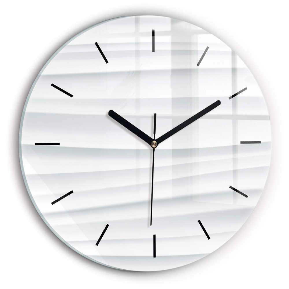 Kerek fali üvegóra 30 cm Hullámok textúrája