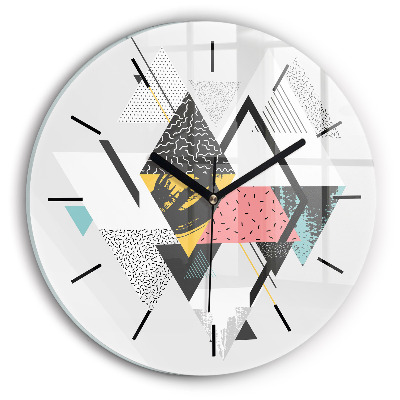 Kerek falióra 30 cm Geometrikus minta