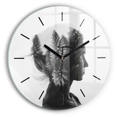 Kerek falióra 30 cm Női portré