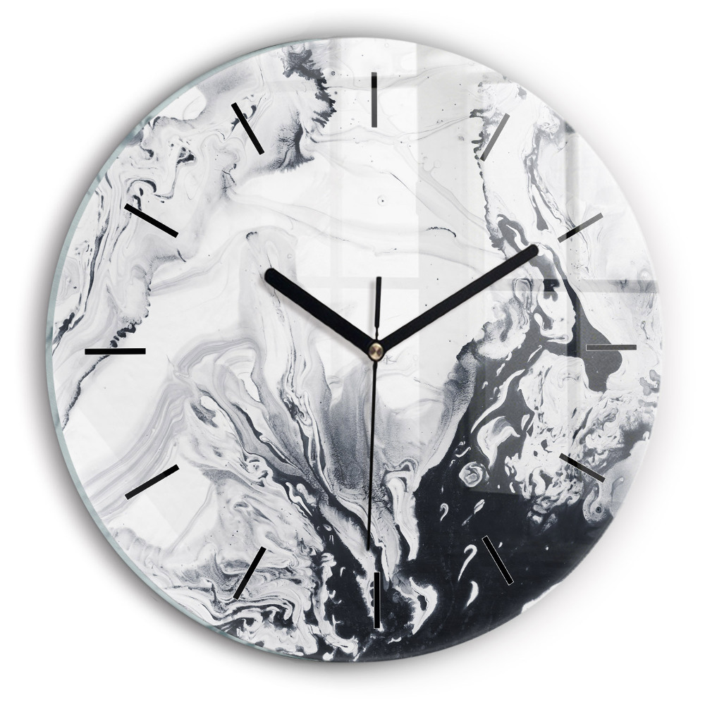 Kerek falióra 30 cm Absztrakt tinta márvány