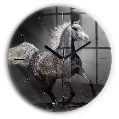 Kerek falióra 30 cm Galoppáló ló