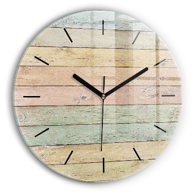 Kerek üvegóra 30 cm Színes táblák