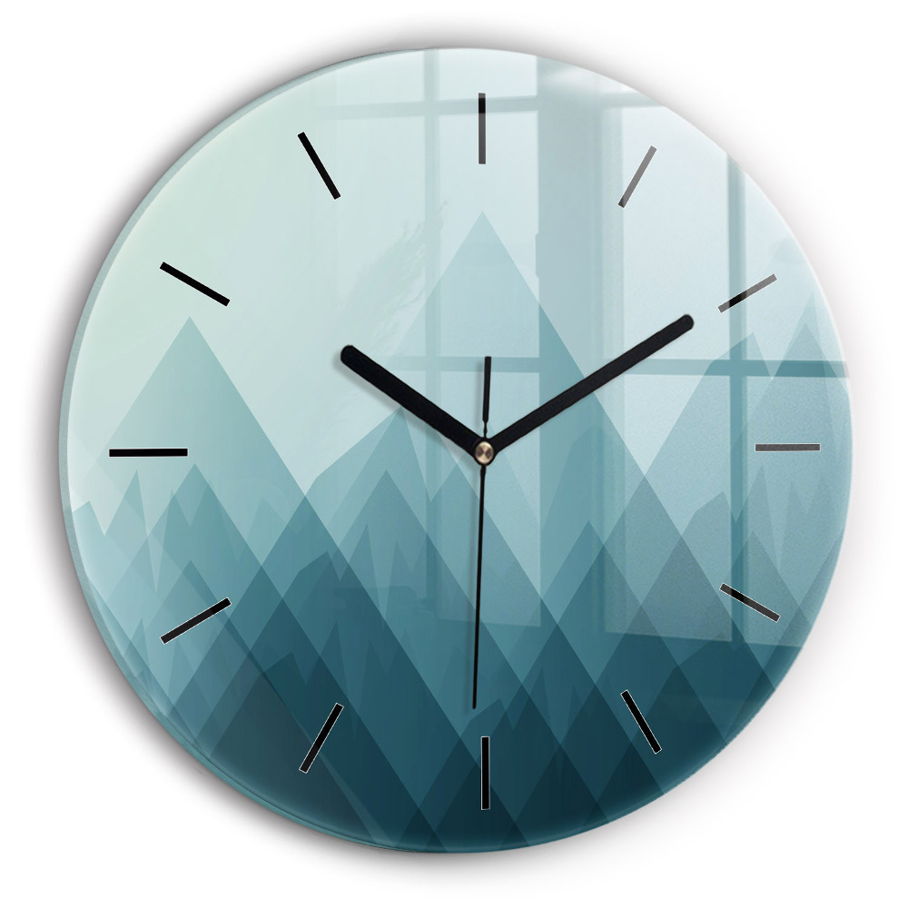 Kerek fali üvegóra 30 cm Geometrikus figurák