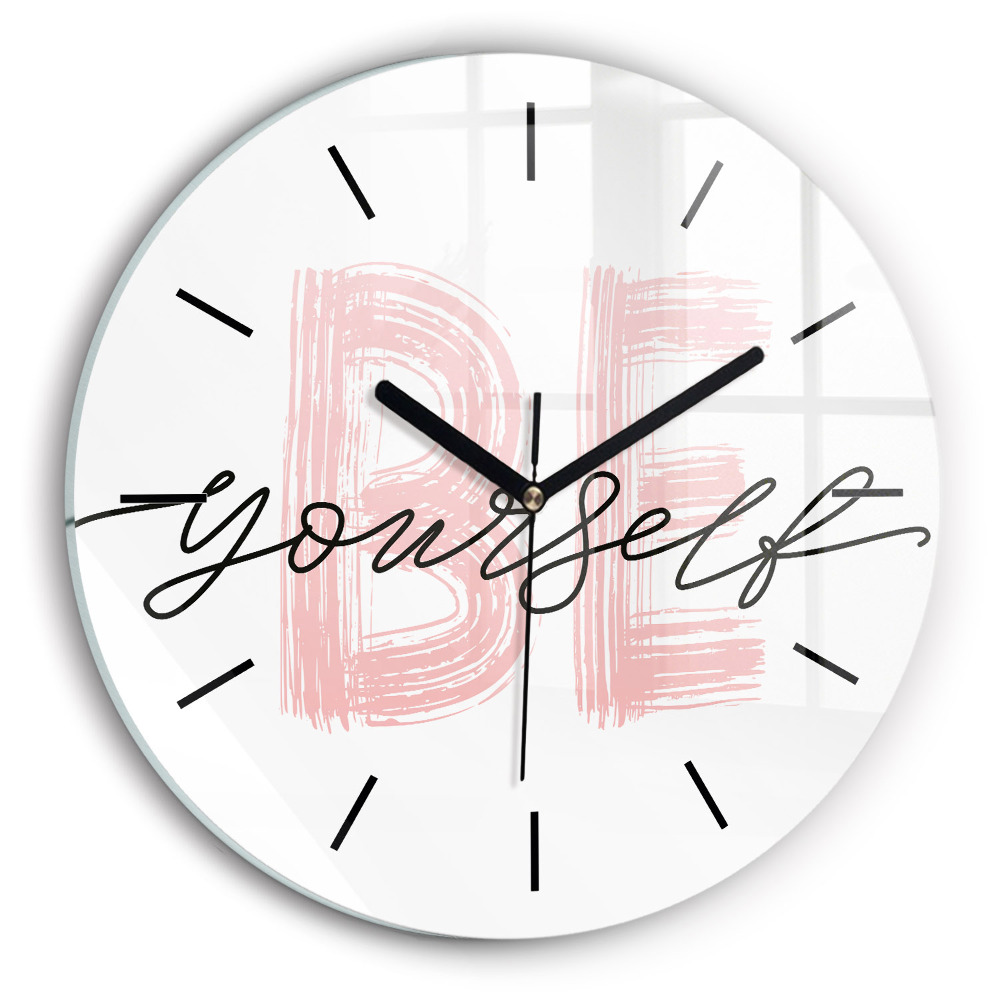 Fali üvegóra kerek 30 cm Légy önmagad felirat