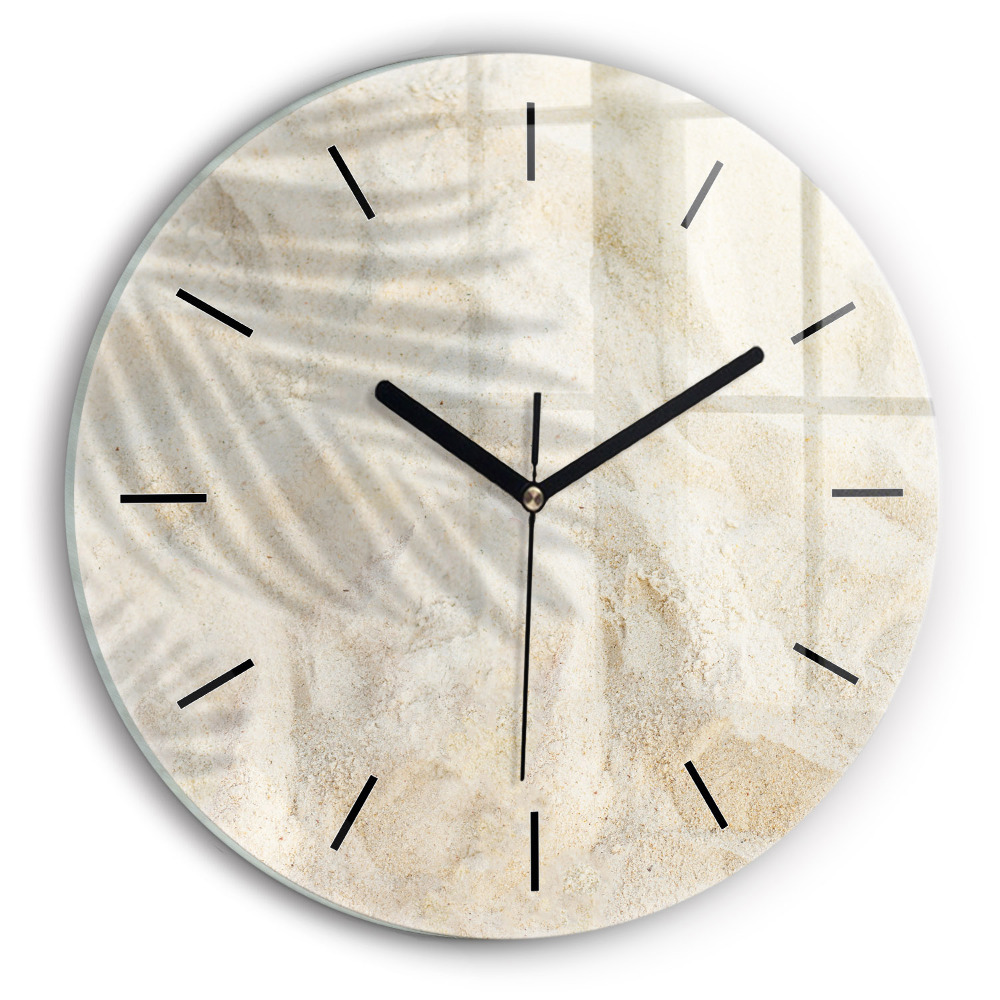 Fali üvegóra kerek 30 cm Pálmafás homok árnyéka