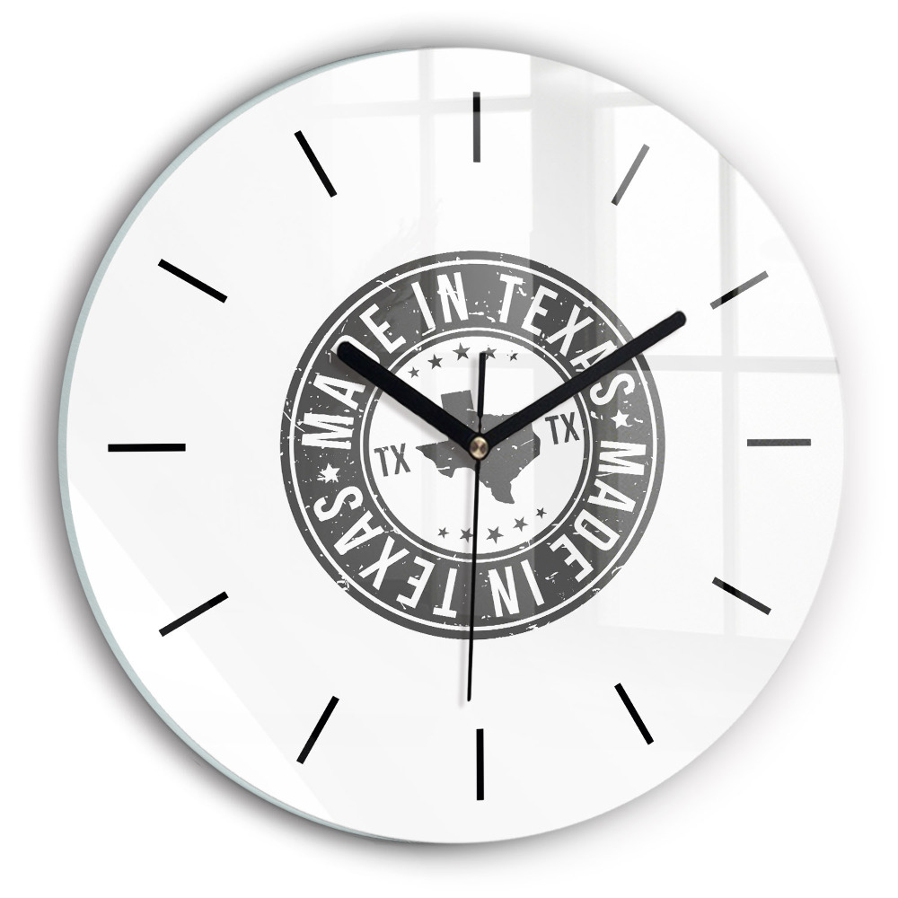 Fali üvegóra kerek 30 cm Texas bélyegző