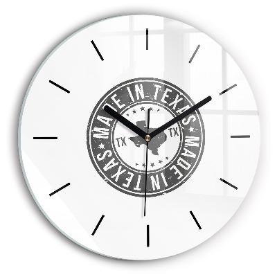 Fali üvegóra kerek 30 cm Texas bélyegző