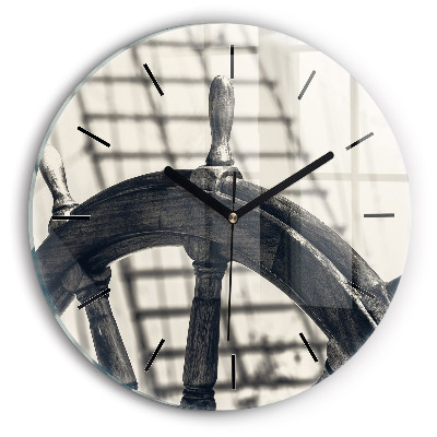 Egyedi üvegóra kerek 30 cm Ősi hajó