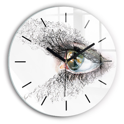 Kerek fali üvegóra 30 cm Rajz emberi szemről