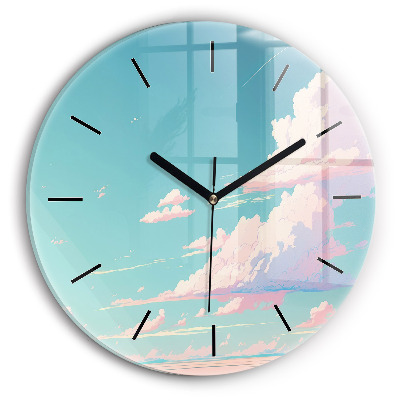 Fali üvegóra kerek 30 cm Pasztell égbolt színe