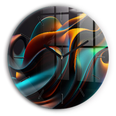 Egyedi üvegóra kerek 30 cm Futurisztikus hullám