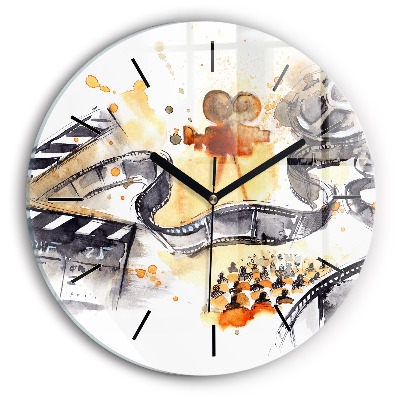 Fali üvegóra kerek 30 cm Mozgóképes kamera