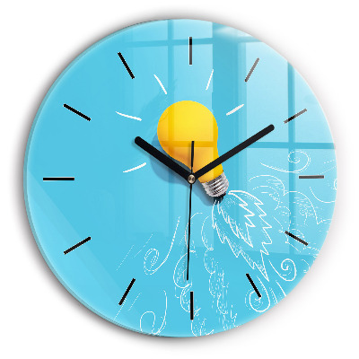 Kerek falióra 30 cm Villanykörte rajz