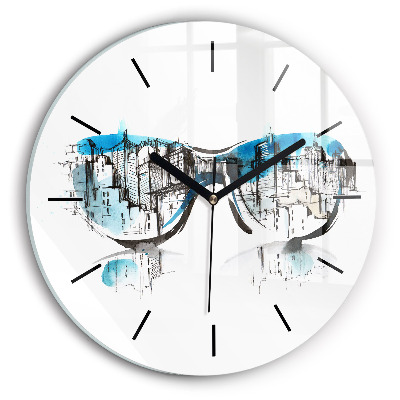 Fali üvegóra kerek 30 cm A város szemüvegben