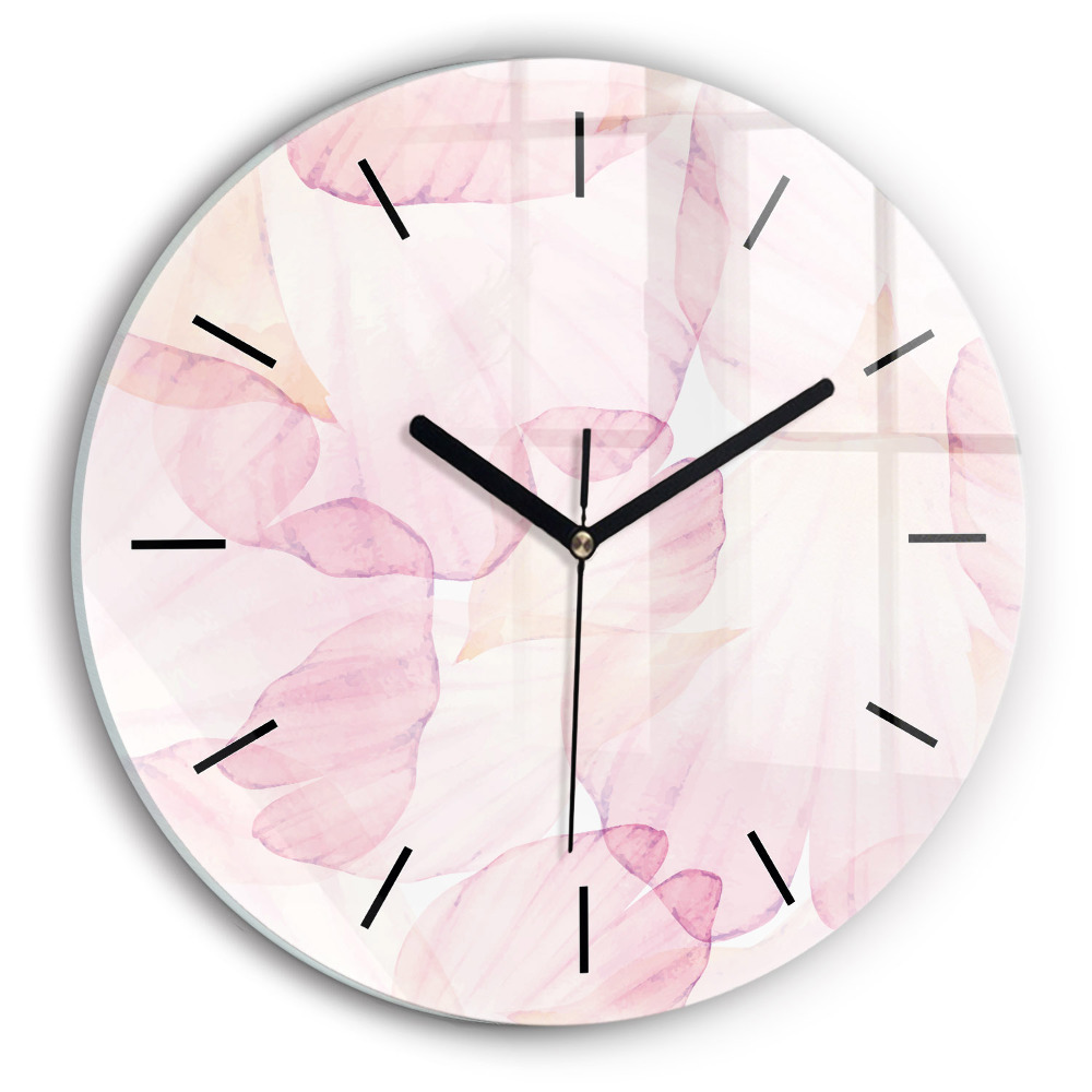 Kerek üvegóra 30 cm Akvarell szirmok