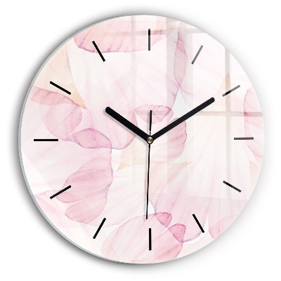 Kerek üvegóra 30 cm Akvarell szirmok