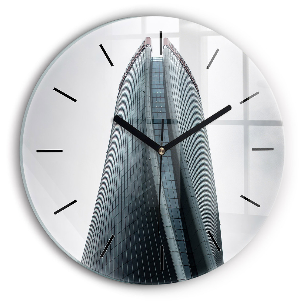Kerek fali üvegóra 30 cm Milánói felhőkarcoló